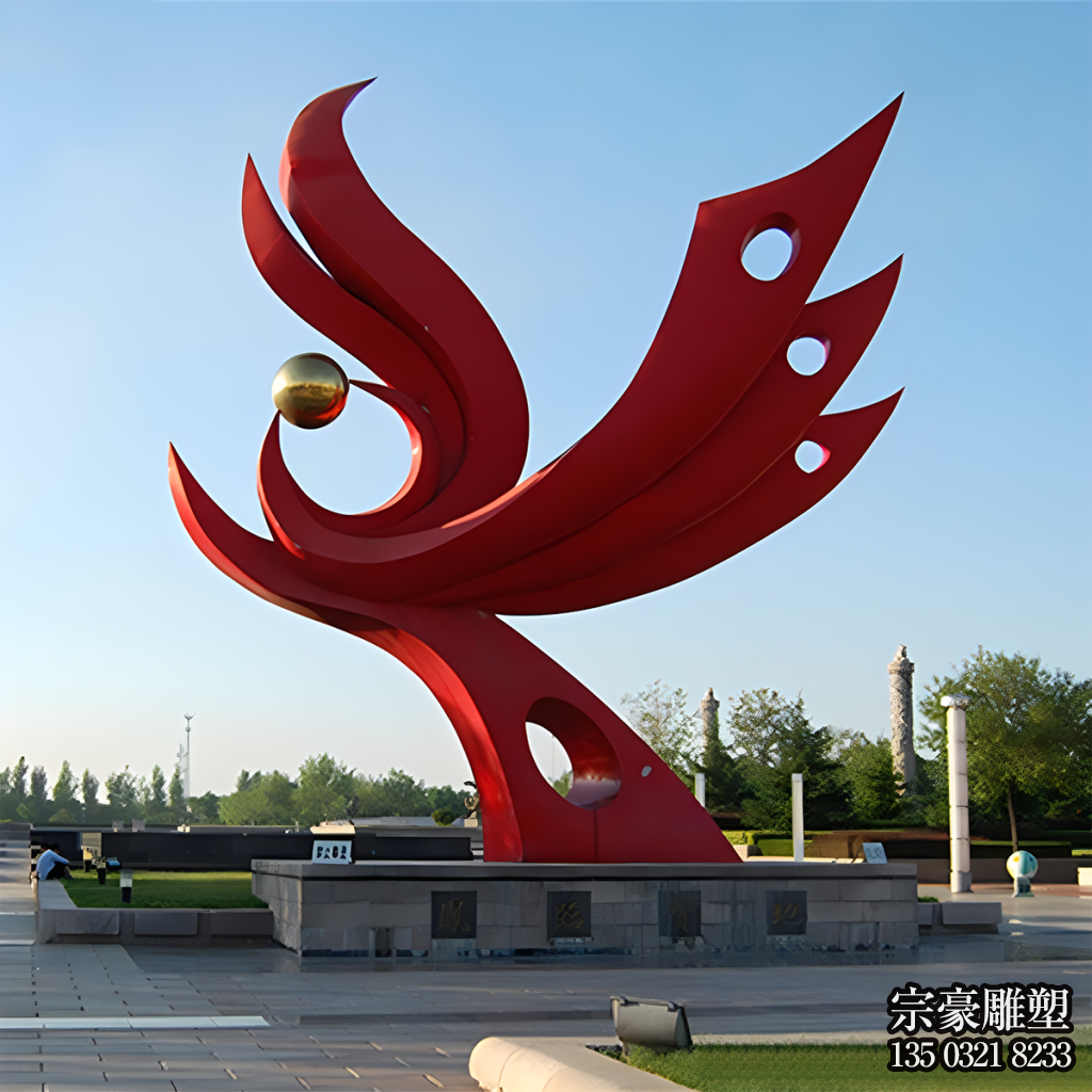 不銹鋼抽象鳳凰雕塑,紅色丹鳳朝陽(yáng)不銹鋼景觀雕塑 不銹鋼抽象鳳凰雕塑,紅色丹鳳朝陽(yáng)不銹鋼景觀雕塑